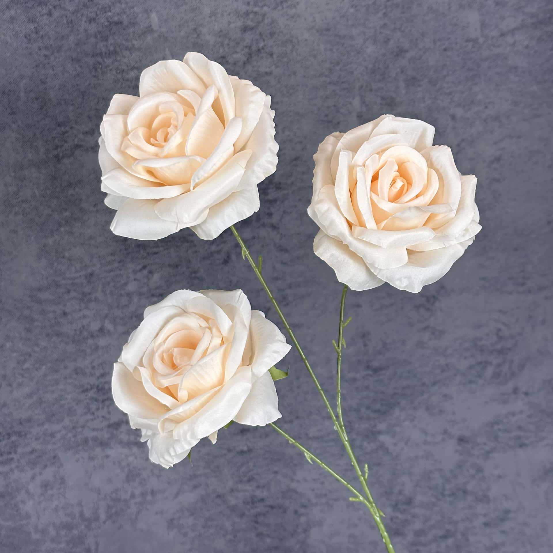 Flor artificial 3 rosas decoración de la escena de la boda decoración del hogar flor de seda hecha a mano decoración de flores falsas transfronterizas al por mayor image 11