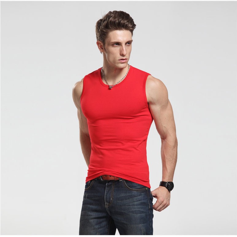Sports elastic fashionable vest sleevless for gym
