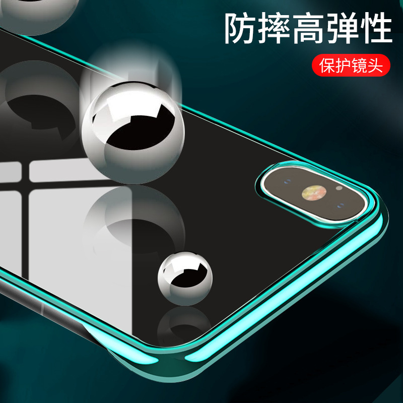 博力神メッキ縁なし携帯ケース保護カバーはアップルx/xs/xr/xsmax半包裸機手を適用する|undefined