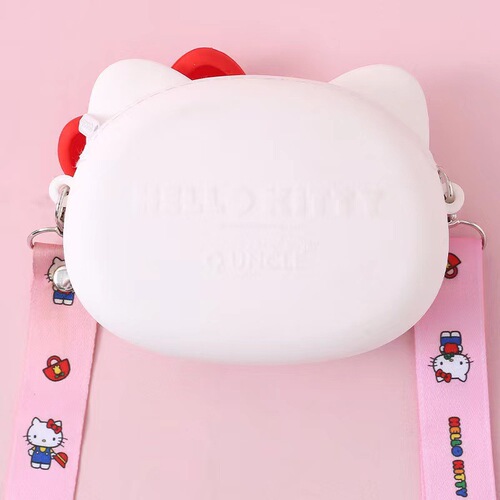 Genuine Sanrio Creative Silicone Children's Baby Coin Purse Vitality Big Head Bag Shoulder Crossbody Storage Bag