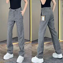 2025秋冬季新款轻奢简约直筒休闲裤男士高品质欧货商务西裤弹力男