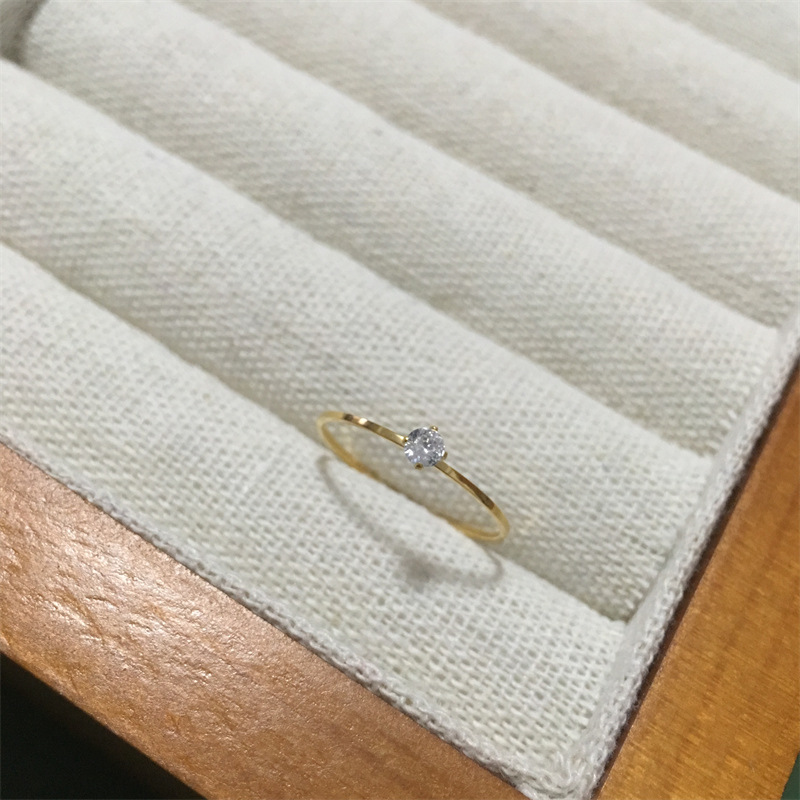 Simple Style Geometric Titanium Steel Gold Plated Rings