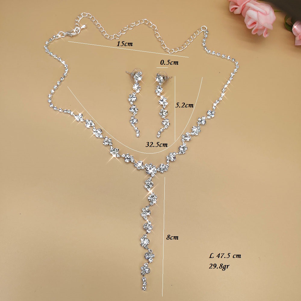 Ornement En Gros Ensemble De Bijoux De Mariage De Mode Banquet Gland Collier Ensemble display picture 3