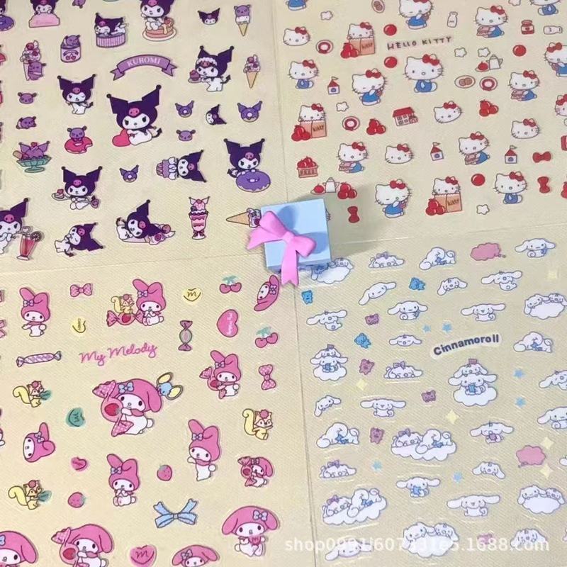 日系アニメ透明サンリオシールdiy混合手帳高颜値素材小貼り画装飾防水シール|undefined