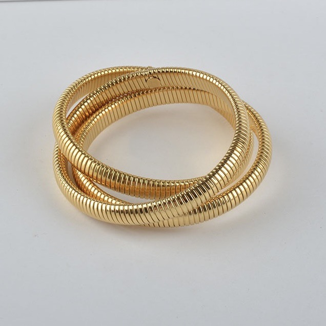 45g Weight Silver Plated Plating Material Bangle Classification Alloy Chain Material 1 Piece Quantity Casual, Daily Occasion Metal Material Solid Color Pattern Women's, Men's Gender Plating Design Elegant, Vintage Style Style Gold Color Europe And America Fashion Trend Open-Ended Bracelet Metal Texture Pearl Design Bracelet 15