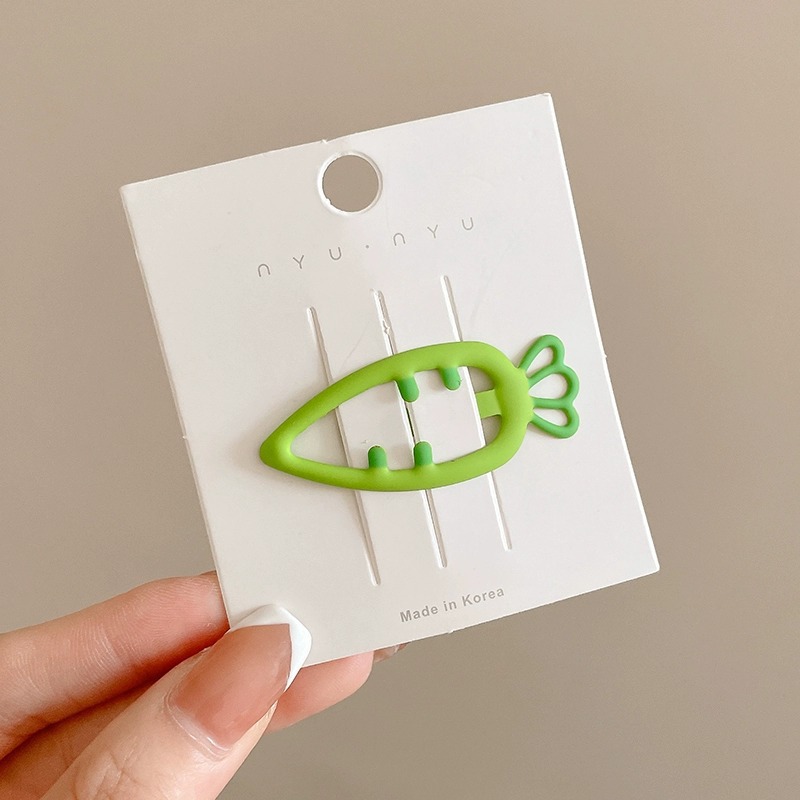 Pinza para el cabello de dopamina sin costuras de color caramelo clip lateral femenino flequillo clip para el cabello roto tocado clip de pico de pato y2k horquilla de una palabra