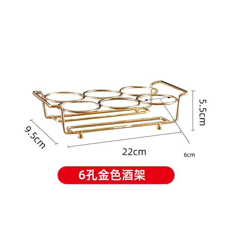 6 ollas de estante de oro