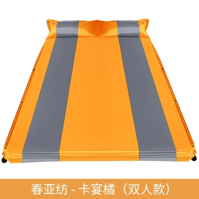2+1 Splicing Flat Inflatable | Vehicle-mounted inflatable bed - general-cayenne-orange-double-size-extra-thick
