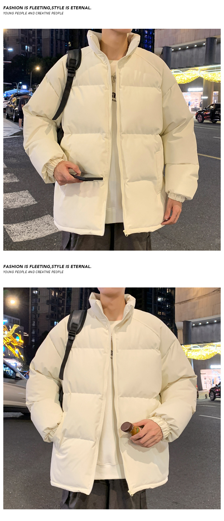 Men's Winter Down Jacket Warm Thickened Padded Coat For Cold Days_voghion.com