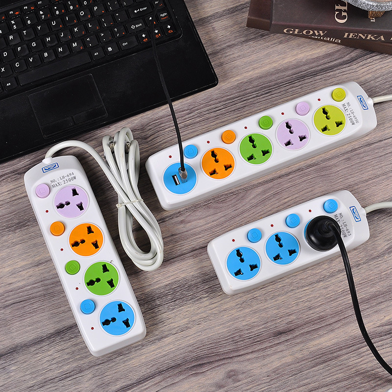 Comercio exterior multi-interruptor de color panel USB México Perú Chile Brasil América del Sur enchufe