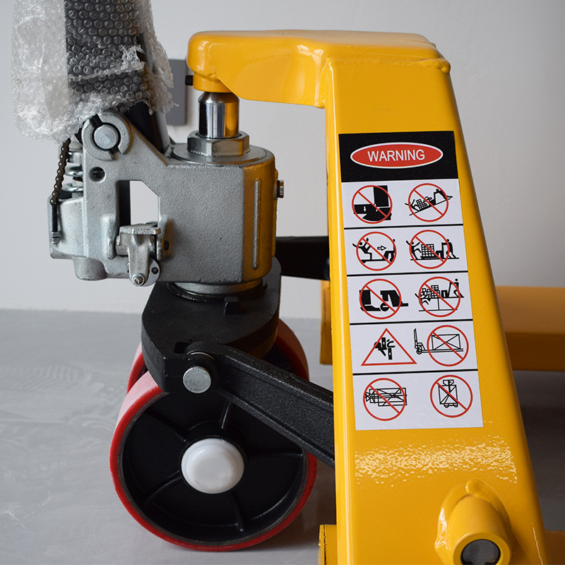 Cargador hidráulico de mano pu rueda de buey silencioso carretilla elevadora remolque hidráulico almacén pallet carga de buey