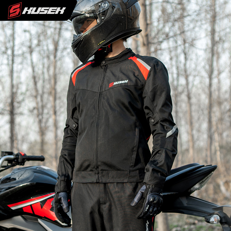 Motocicleta ropa de ciclismo transpirable de malla de cuatro estaciones, ciclismo al aire libre, ropa de motocicleta a prueba de caídas, equipo de protección CE incorporado, ropa de ciclismo, verano