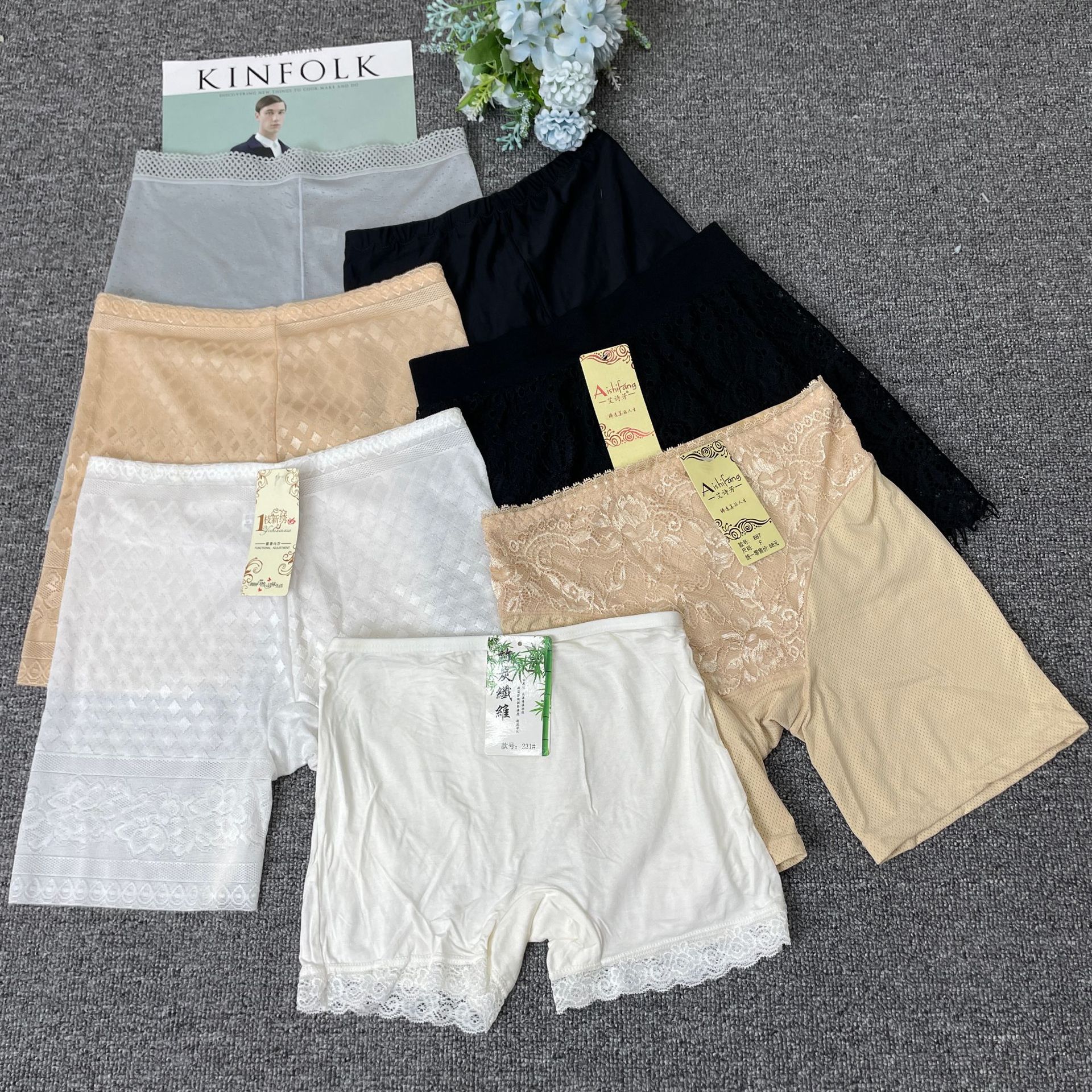 Varios calzoncillos Boxer individuales exteriores pantalones de seguridad anti-exposición de verano polainas finas pantalones de seguridad Boxer de cintura baja para mujeres