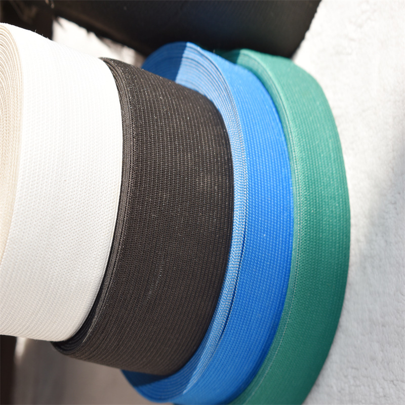 厂家高弹黑白钩编松紧带平纹宽松紧带针织橡胶高弹力高弹性收紧