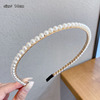 Advanced summer universal headband from pearl, hair accessory to go out, internet celebrity, simple and elegant design, high-quality style, wholesale