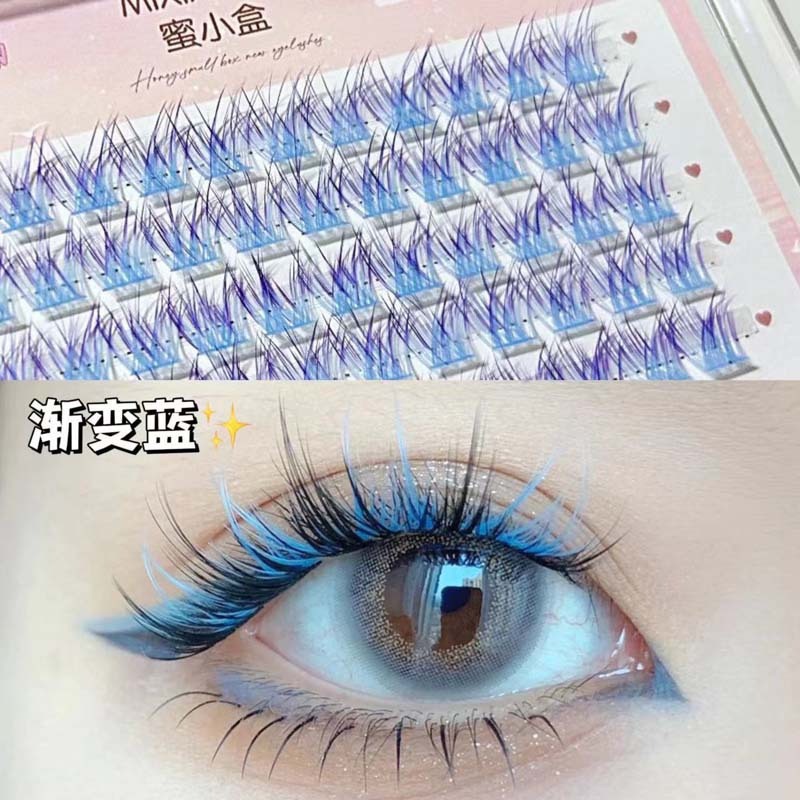 Dopamina Color Pestañas postizas Caja de miel Pestañas perezosas segmentadas Trilogía Fox Pestañas postizas Natural