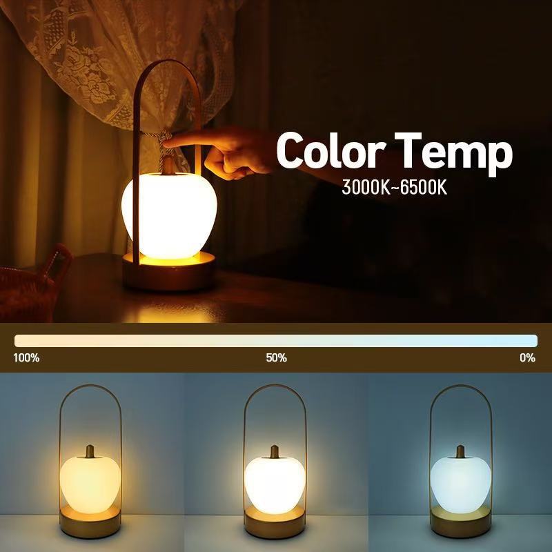 Lámpara Nocturna Portátil Recargable con Protección Ocular para Dormitorio