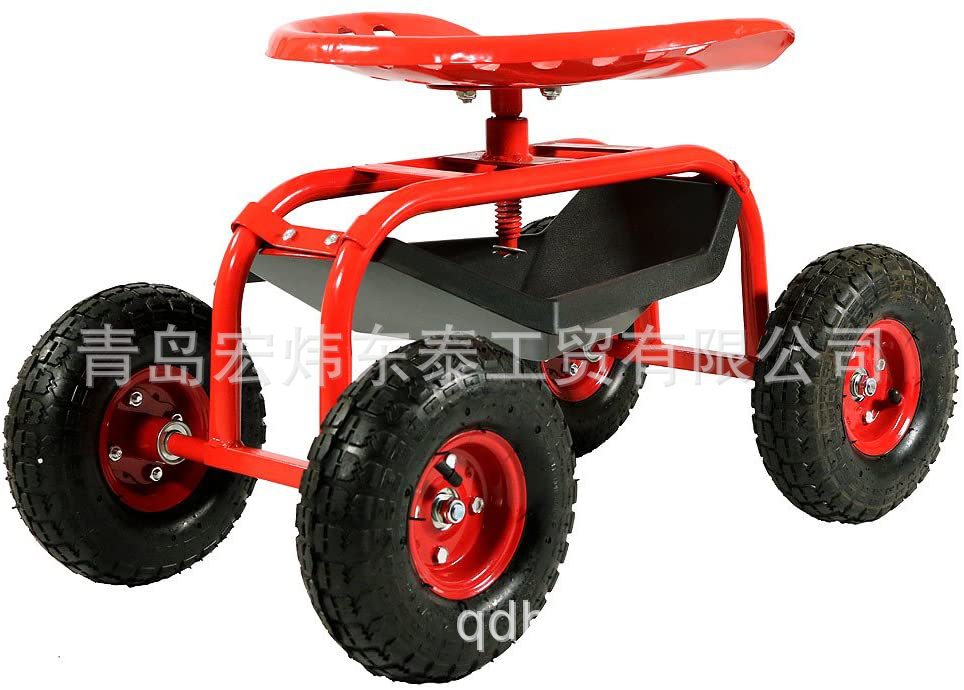 花园工具车 四轮座椅车，小坐车，园艺修剪移动车garden cart