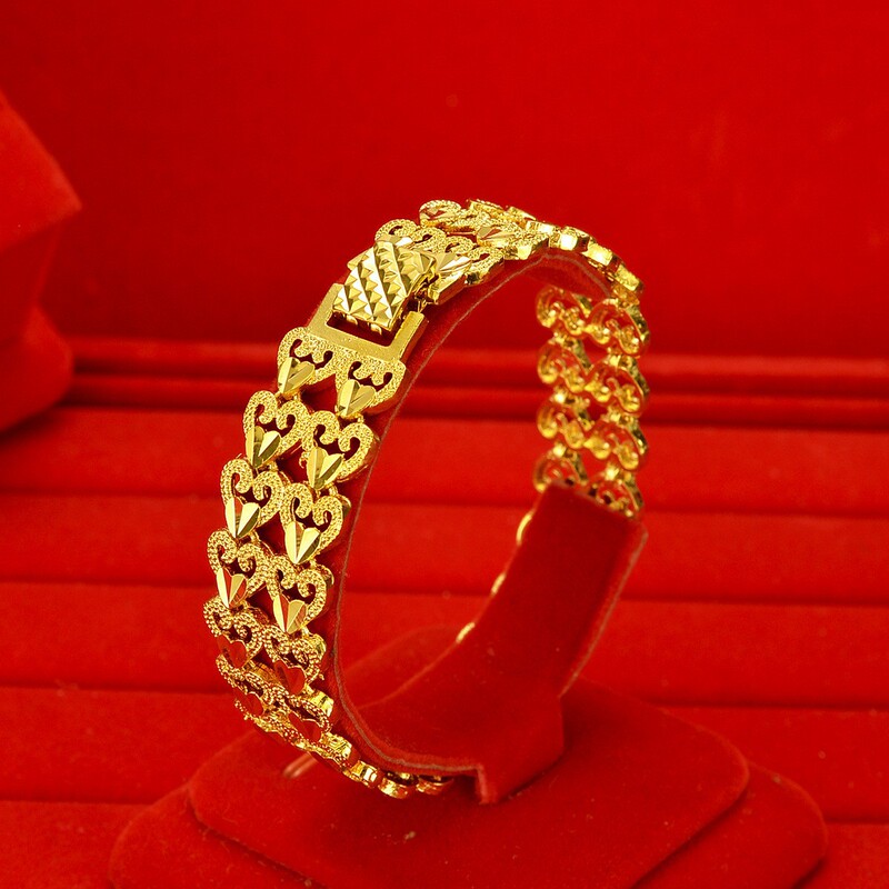 Imitation 24K Gold Domineering Men's Watch Chain Vietnamese Sand Gold Men's Bracelet Factory Direct Sales Cross-Border