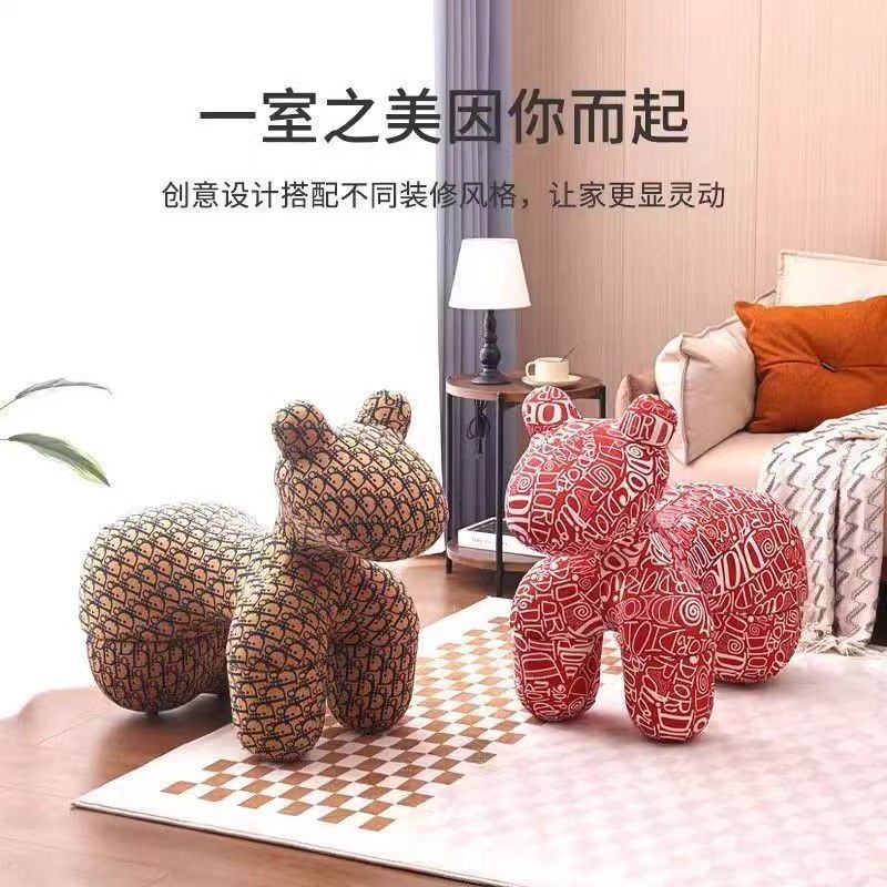 网红小马椅子儿童凳动物造型创意休闲座椅客厅装饰摆件落地送礼物|undefined