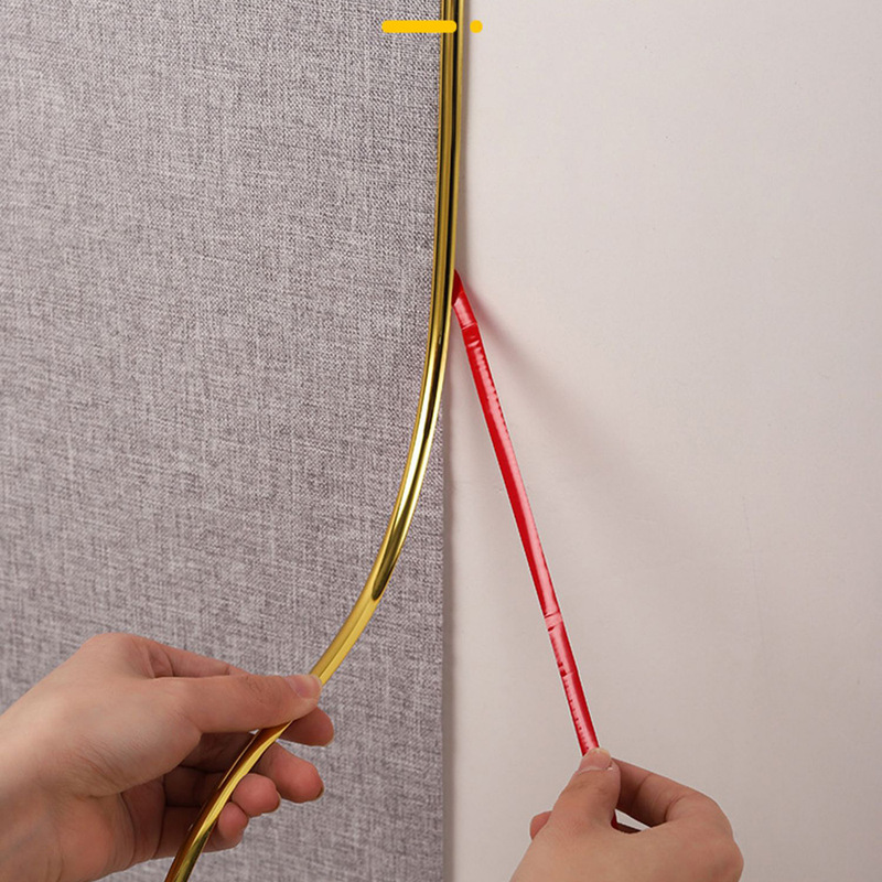 Decorative Strip Wallpaper Self-Adhesive Seam Strip 3D Tile Wall Covering Edge Background Wall Line Home