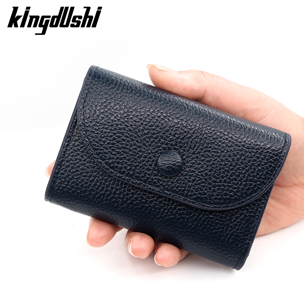 Textura de cuero mini billetera litchi estampado con bolso de tarjeta de cuero suave bolso de cambio bolso de tarjetas de visita bolso de monedas