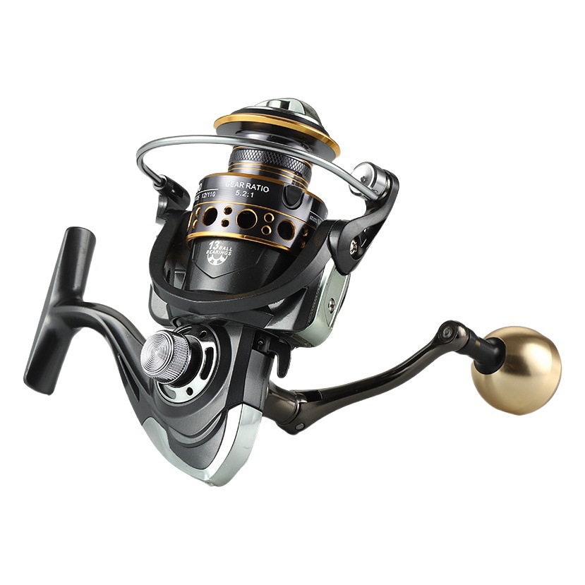 Rueda de pesca de metal rueda giratoria carrete de pesca mar rueda de varilla ancla rueda de pesca de largo alcance rueda de pesca engranaje de pesca rueda de pesca