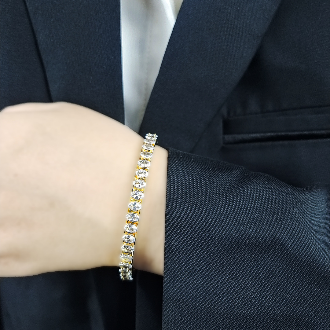 Simple Style Leaf Snake Butterfly Stainless Steel Plating Shell Zircon Bangle 1 Piece