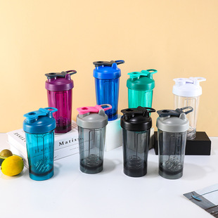 in stock Protein Powder Shake Cup Plastic Shake Cup Outdoor Cup Portable Sports Plastic Cup Fitness Cup Mixing Cup