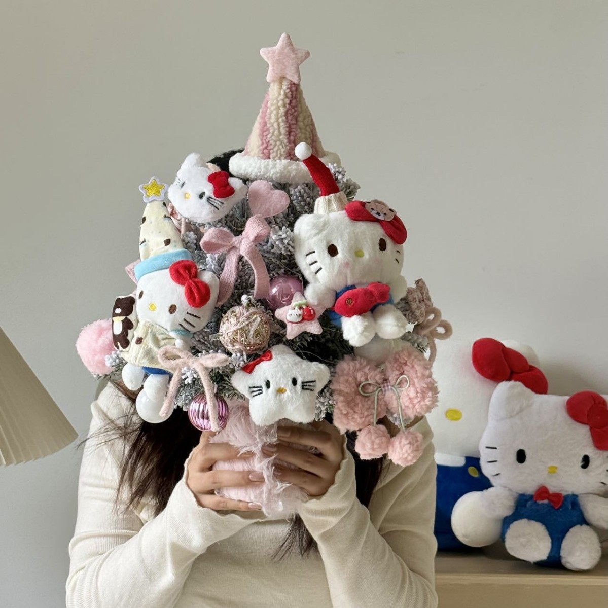 재료 키트 중형 키티 오르골 크리스마스 트리 사이즈 약 50×35cm