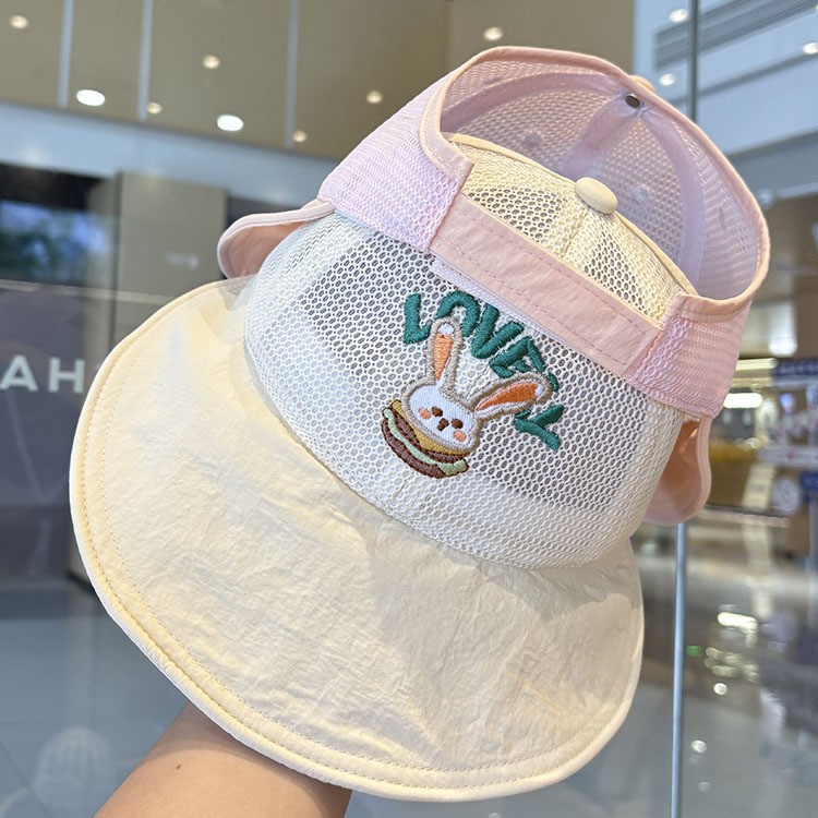 Sombrero de Sol con Malla para Niños de Algodón y Poliéster, Transpirable y Protección Solar, para Verano