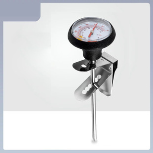 Coffee Thermometer Milk Coffee Milk Tea Milk Foam Clip Thermometer Thread Thermometer Stainless Steel Probe