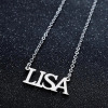 Advanced fashionable universal necklace stainless steel with letters, Korean style, high-quality style