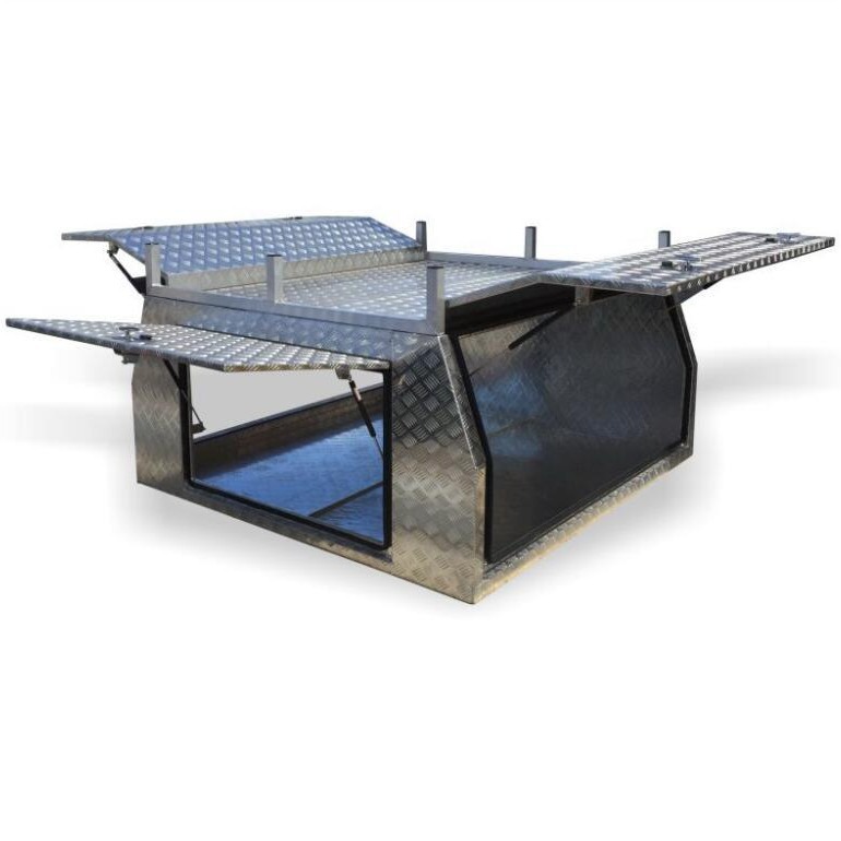 跨境电商出口北美洲家用皮卡车拖车铝合金工具箱 工厂直销，可按