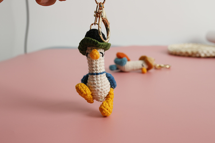 38g Weight Bag Pendant, Keychain Classification 1 Piece Quantity Casual, Daily Occasion yarn Material Duck Pattern Unisex Gender Cute Style 1 Piece Cute Duck Yarn Unisex Bag Pendant Keychain 5