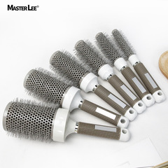 Cylindrical roller comb for curly hair, straight hair, hairdressing tools, negative ion ceramic inner buckle blow styling comb manufacturer, cross-border wholesale