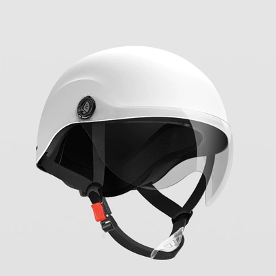 3C certification electric car helmet Motosiklet kaskı (dəbilqə) - summer-helmet-frosted-white-summer-helmet-transparent-mirror-one-size-fits-all