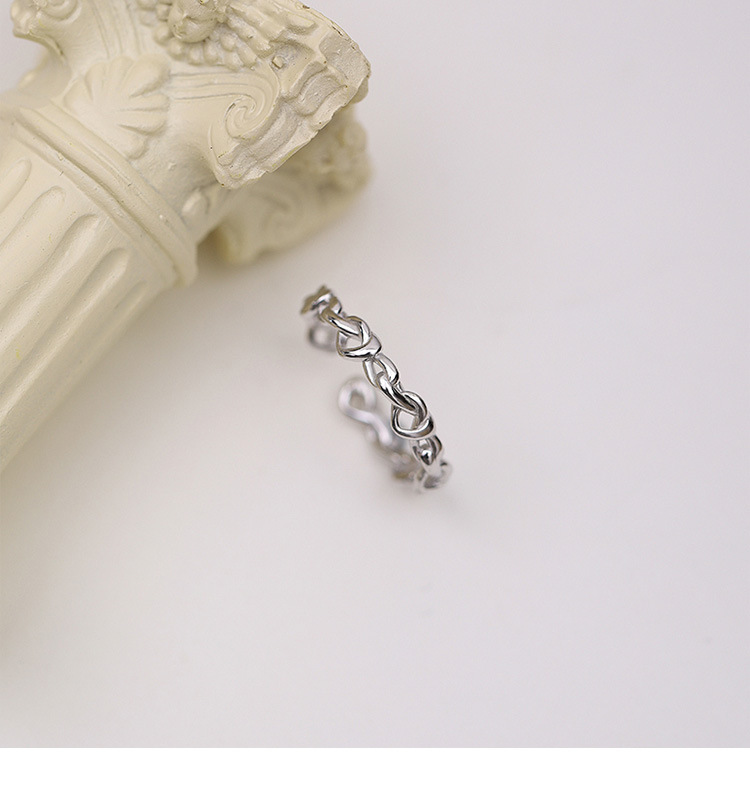 Bague en argent pur haut de gamme pour femme, personnalité à la mode, tempérament de luxe léger, design de niche, bague à bouche ouverte_voghion.com