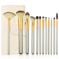 眼影刷 小馬毛化妝刷12支18支24支米白色化妝刷滄州馬毛化妝套裝