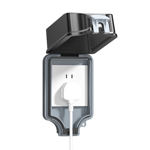 IP66 outdoor rain-proof, splash-proof and dust-proof cover, exposed and concealed universal one- and two-position double waterproof box wall socket