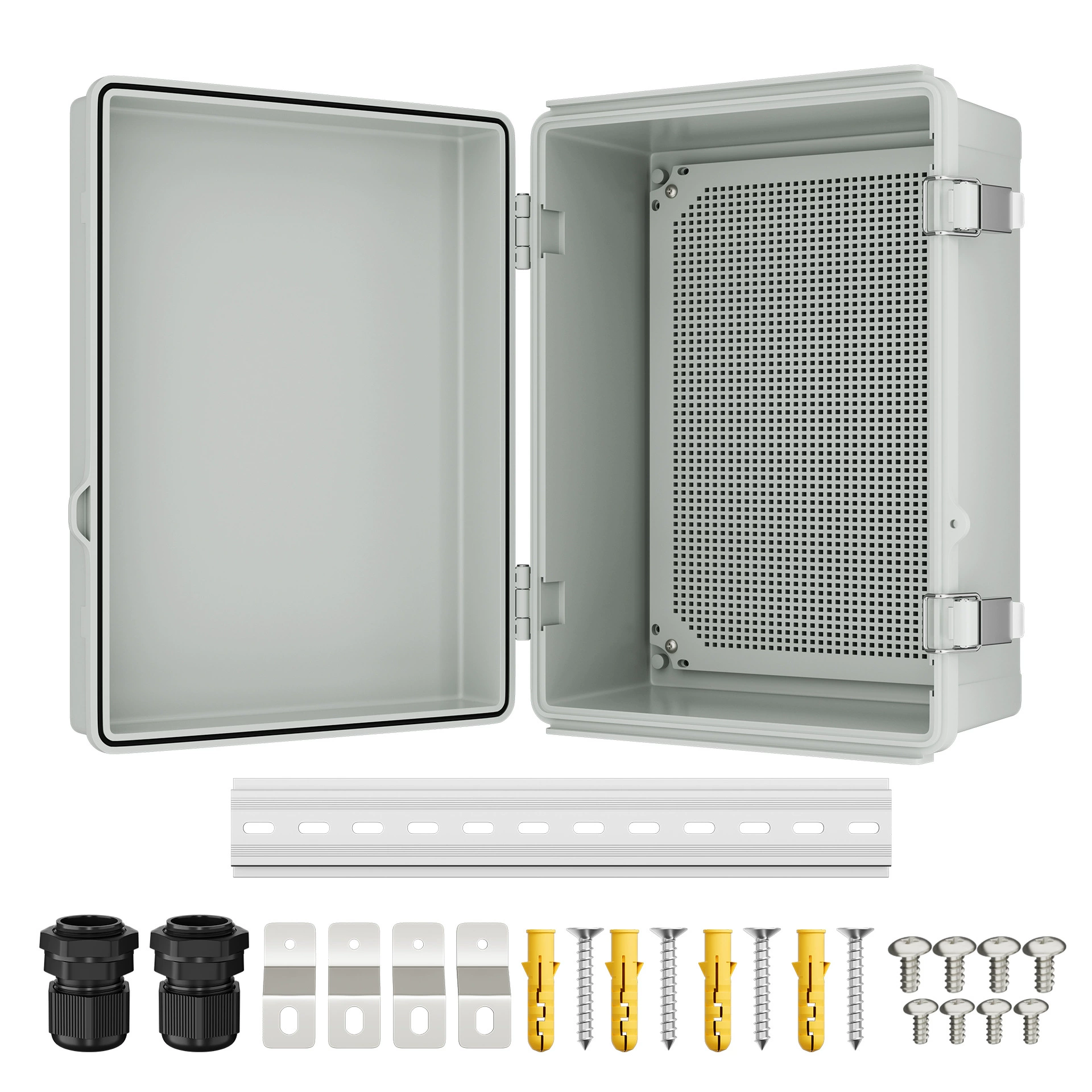 Amazon Горячая продажа на открытом воздухе пластиковый водонепроницаемый распределительный ящик на открытом воздухе чехол питания на открытом воздухе водонепроницаемый распределительный ящик