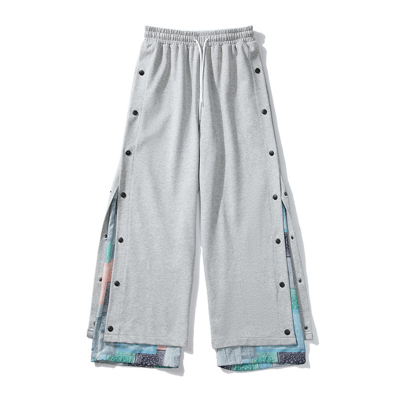 Pantalones de anacardo de pecho de los hombres de estilo coreano de moda más tamaño pantalones casuales deportivos Pantalones rectos sueltos de pierna ancha marca de moda