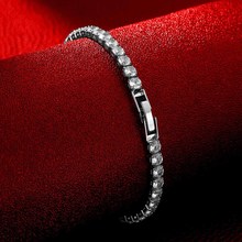 2025年跨境欧美嘻哈时尚个性百搭不掉色网球手链男女同款 手链