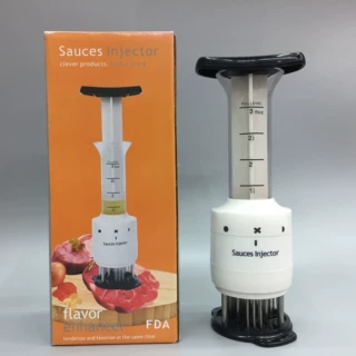 注入式牛排针亚马逊厨房针筒式嫩肉器烧烤肉锤 松肉器肉排注射器