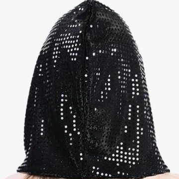 Amazon Women's Headscarf Hat, Solid Color, Lightweight, Breathable Gauze Scarf, Foreign Trade Ready Stock, Sequined Headscarf