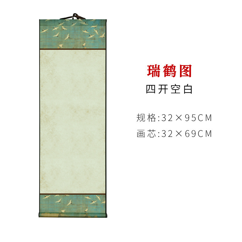 宣紙巻物、五字句・七字句、文房用絵具、小対聯、掛軸、瓦当、半熟白紙書道立軸|undefined