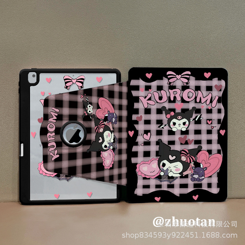 Label 720 ° Rotating iPad Air 7 9Th Generation Acrylic Tablet Protective Case Pro Anti-Fall Stand Anti-Fall Protection