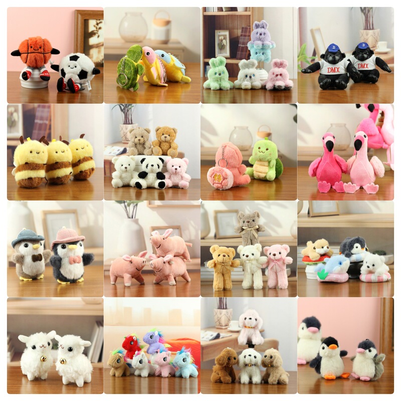 New 4inch Grabber Small Pendant Stuffed Toy Doll Cute Cartoon Doll Girls Bag Pendant Keychain