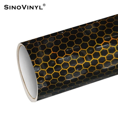 color changing film magic color – Automotive Film - 15218-m-honeycomb-cat-eye-black-and-yellow