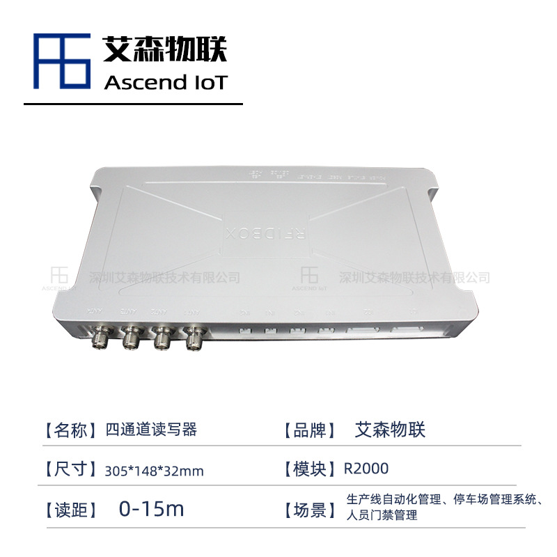 【艾森物联】RFID读写器r2000模块读卡器读距20m配门禁管理软件